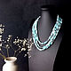  with Peruvian opal and aquamarine ' Blue Lagoon', Necklace, Rostov-on-Don,  Фото №1