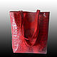 Order 'Red crocodile' red suede bag-pack. Inessa Tche. Livemaster. . Classic Bag Фото №3