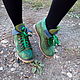 Order The shoes felt 'malachite leaves'. Valena (Lenamaksi). Livemaster. . Boots Фото №3