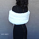 White fur tippet knitted 'Wedding'. Wraps. CUTE-KNIT by Nata Onipchenko. My Livemaster. Фото №4
