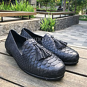 Обувь ручной работы handmade. Livemaster - original item Loafers from Python. Handmade.