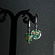 Серьги лэмпворк, серьги Lampwork, Серьги длинные, авторские серьги лэмпворк, стеклянные серьги, серьги ручной работы, серьги из стекла, авторский лэмпворк, авторский lampwork.