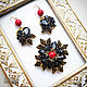 Brooch and earrings 'Black Queen'. Jewelry Sets. Simkha - Jewelry For Joy. Online shopping on My Livemaster.  Фото №2