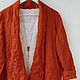 Terracotta linen cardigan with open edges, Jackets, Tomsk,  Фото №1