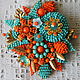 Brooch made of beads and beads Floral charm, Brooch-clip, Krasnoyarsk,  Фото №1