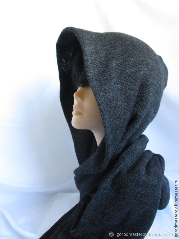 hooded scarf with mittens