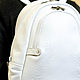  Women's leather Backpack white Jane Mod. R23t-741. Backpacks. Natalia Kalinovskaya. My Livemaster. Фото №4