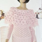 Одежда handmade. Livemaster - original item Handmade jumper with cape,cotton,44-48p.. Handmade.