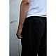 Брюки мужские из вареной крапивы Рами Ramie Single Pleat Pant Black. Брюки мужские. VÄN Studio. Ярмарка Мастеров.  Фото №5