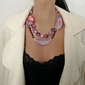 Long pearl earrings with pearls 