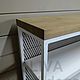 Заказать Консольный стол WHITE GRID с сеткой, лофт. SLIVA wood deco. Ярмарка Мастеров. . Консоли Фото №3