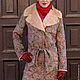 Paisley Coat, Woman's coat faux fur, Designer coat with lapels, Coats, Novosibirsk,  Фото №1
