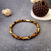 Украшения handmade. Livemaster - original item Leopard necklace made of Japanese beads. Handmade.