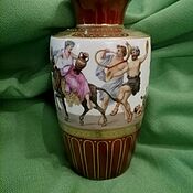 Для дома и интерьера handmade. Livemaster - original item Vases: a spectacular vase with Bacchus and his entourage.Germany. vintage. Handmade.