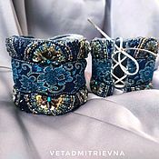 Украшения handmade. Livemaster - original item Boho Jewelry Set bracelet Cuffs with Beaded Earrings. Handmade.