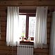 Linen curtains 'White linen' with lace, Curtains1, Ivanovo,  Фото №1