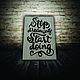 Интерьерная вывеска Stop dreaming Start doing. Слова. Mint Crafts. Интернет-магазин Ярмарка Мастеров.  Фото №2