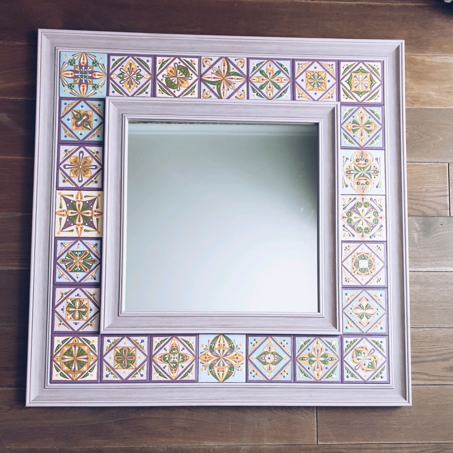 Рамка для зеркала из плитки