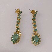 Украшения handmade. Livemaster - original item Silver earrings with emerald. Handmade.