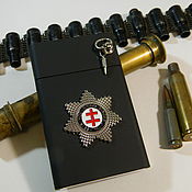 Сувениры и подарки handmade. Livemaster - original item Cigarette case for 20 cigarettes 100 mm with the Order of the Templars.. Handmade.