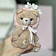 Мишка тедди в цветочной шапочке. Мишки Тедди. MyTeddyStore. Ярмарка Мастеров.  Фото №8