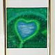 Oil pastel painting of the lake in the form of a heart'In Italian'»280h280mm. Pictures. chuvstvo-pozitiva (chuvstvo-pozitiva). Online shopping on My Livemaster.  Фото №2