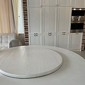 Для дома и интерьера handmade. Livemaster - original item TABLES: Solid oak round table with rotating removable table top. Handmade.