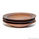 A set of 3 wooden plates made of cedar wood. (19 cm). TN41. Plates. ART OF SIBERIA. My Livemaster. Фото №4