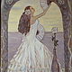 Картина Фламенко, холст на картоне, масло, 40х50см, в деревянной раме кремового цвета с позолотой.