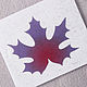 Felt pattern for brooch Maple Leaf Purple, Embroidery kits, Solikamsk,  Фото №1