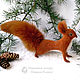 Red squirrel – toy interior / protein felted wool /felt, Felted Toy, Sochi,  Фото №1