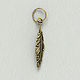 Серьга Feather Earring Brass, Одиночная серьга, Санкт-Петербург,  Фото №1