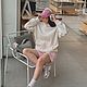 Худи MILK CLOUD. Кофты. Настя Стребежева - роспись одежды, картины на заказ. Ярмарка Мастеров.  Фото №4
