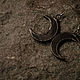 Серьги Луны черные (e-003-06). Серьги классические. Ofel_Way. Интернет-магазин Ярмарка Мастеров.  Фото №2