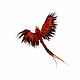 Phoenix bird, fire bird, fabulous firebird, felted miniature. Miniature figurines. AnzhWoolToy (AnzhelikaK). My Livemaster. Фото №5