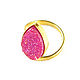 Agate Ring, Pink Stone Ring, Pink drop ring. Rings. Irina Moro. My Livemaster. Фото №4