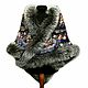 Posad shawl with fur, Shawls1, Moscow,  Фото №1