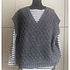 Вязаный спицами жилет «Тишина». Жилеты. stylish knitting & crochet (-Li-). Ярмарка Мастеров.  Фото №6