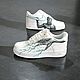 Кроссовки белые Nike Air Force 1 унисекс, кастом, ручная роспись, Зевс. Кроссовки. Olgavolgoart. Роспись одежды и обуви. Кастом. Интернет-магазин Ярмарка Мастеров.  Фото №2
