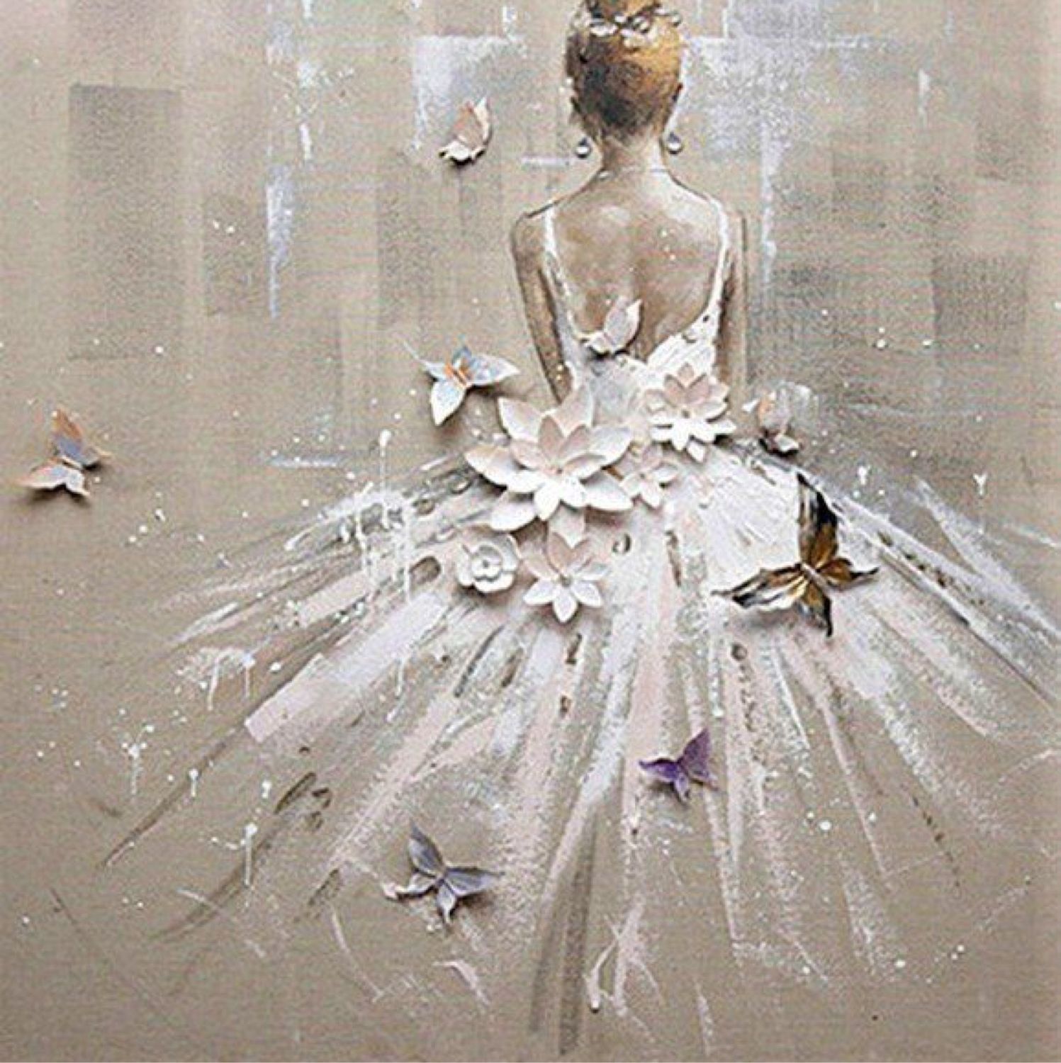 Алмазная 5d картина Homfun «балерина»,