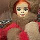 Ватная игрушка«Девочка с муфтой». Елочные игрушки. Elena Romanova Dolls. Интернет-магазин Ярмарка Мастеров.  Фото №2