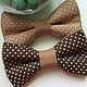 Заказать Бабочки "LATTE & ESPRESSO". Bowtie by Veolet. Ярмарка Мастеров. . Галстуки Фото №3