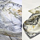 Silk scarf 'color Spray - silver beige' batik. Shawls1. studiya. My Livemaster. Фото №5