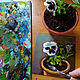Order Painting Pansies Still Life Oil Painting with Flowers 15 x 15. matryoshka (azaart). Livemaster. . Pictures Фото №3