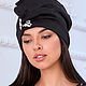 Turban hat hijab of black viscose with crystals. Turban. TURBAN SVS. Online shopping on My Livemaster.  Фото №2