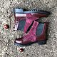 Chelsea 'Burgundy leather/Burgundy suede», Chelsea boots, Moscow,  Фото №1