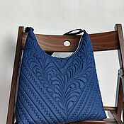 Сумки и аксессуары handmade. Livemaster - original item Hobo bag made of quilted jacket fabric. Handmade.