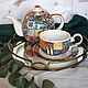 teacups: Cup and saucer porcelain 'Patchwork'. Single Tea Sets. KASTdecor. Online shopping on My Livemaster.  Фото №2