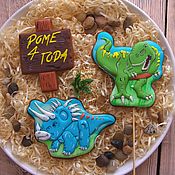 Сувениры и подарки handmade. Livemaster - original item Gingerbread with dinosaurs. Handmade.