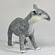 Grey Felted Tapir. Felted Toy. Homaaxel. Online shopping on My Livemaster.  Фото №2